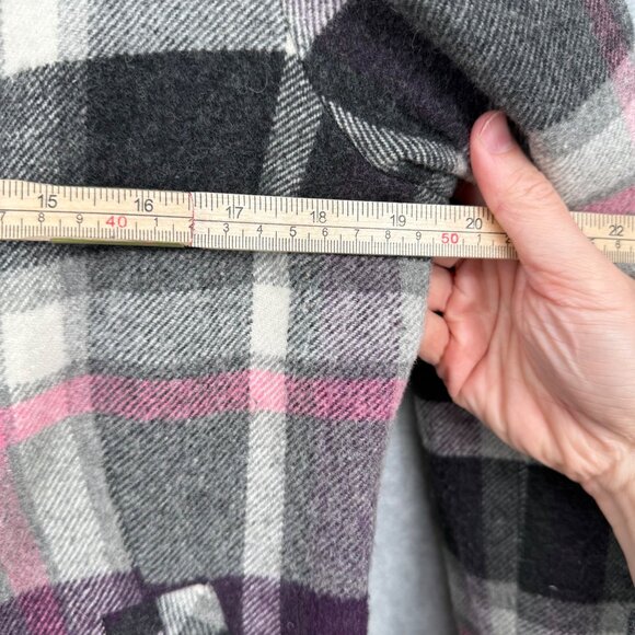 Cabi VTG Wool Blend Double Breasted Jacket Peacoat Size 8 Black Pink White - Picture 11 of 11